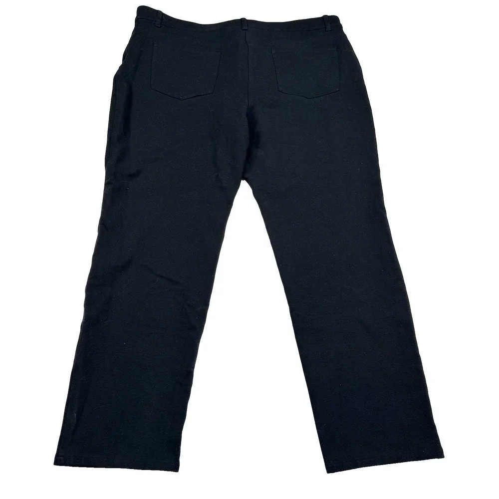 Chico's So Slimming Women Size XL Large Black Ankle Pants Stretch Wide Waistband